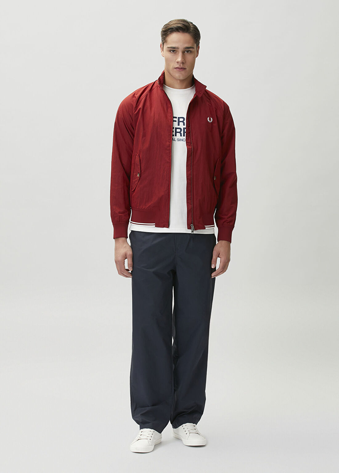 Fred Perry Harrington Crinkle Kırmızı Ceket görsel 2