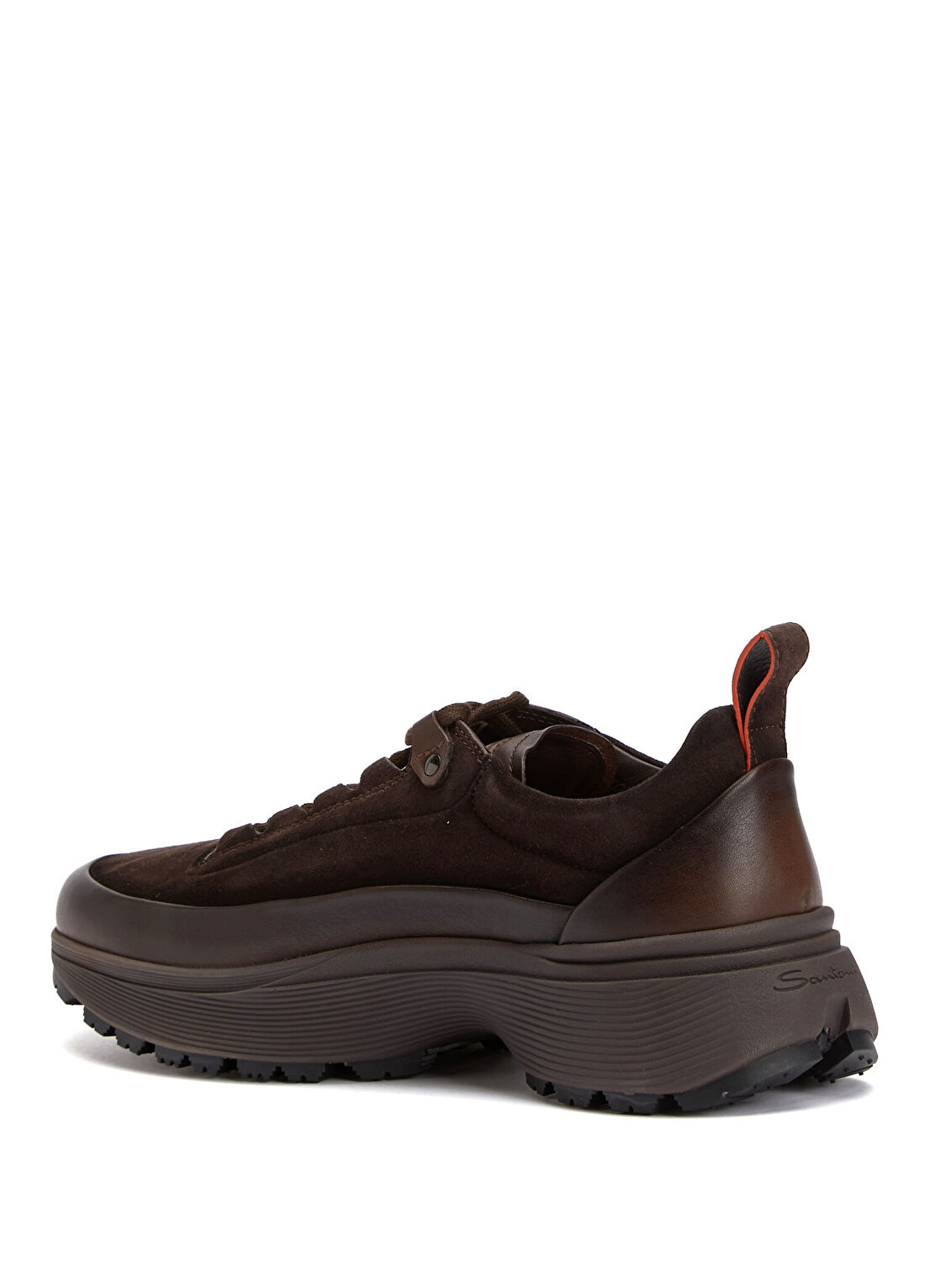 Santoni Sport Easy Bounce Kahverengi Erkek Nubuk Sneaker görsel 3