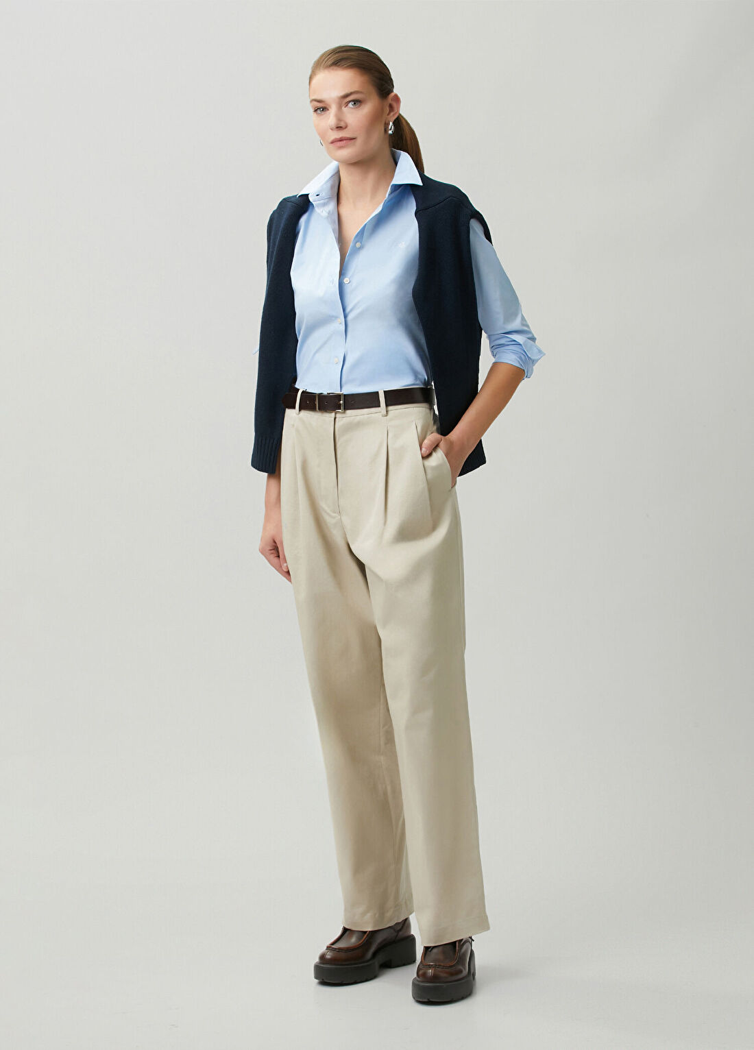 Lauren Ralph Lauren Mavi Gömlek görsel 2