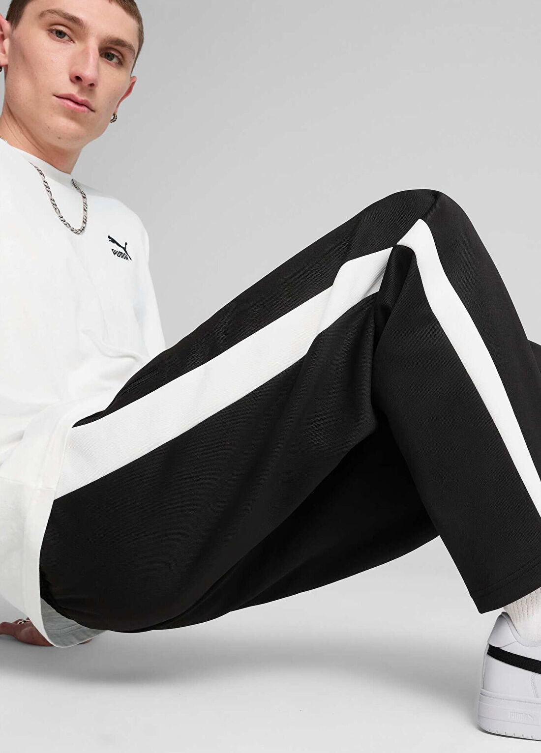Puma T7 ALWAYS ON Relaxed Black Erkek Eşofman Altı görsel 2