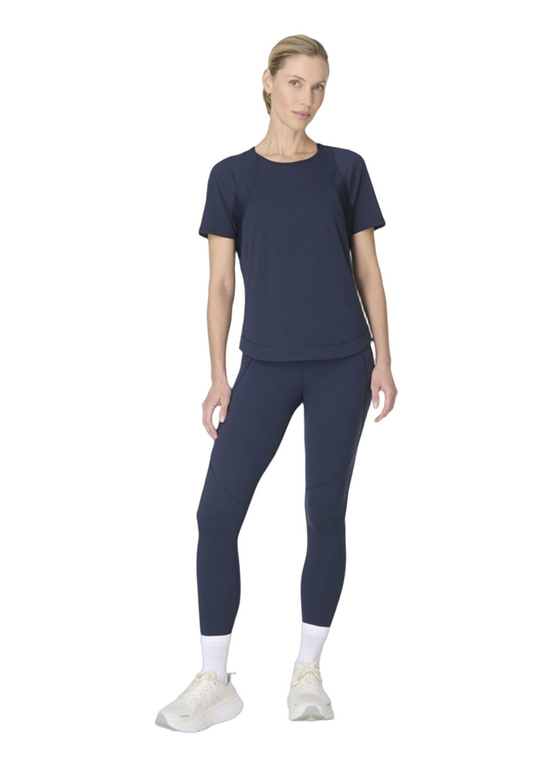 Sweaty Betty Breathe Easy Lacivert Kısa Kollu Kadın Spor T-shirt görsel 2
