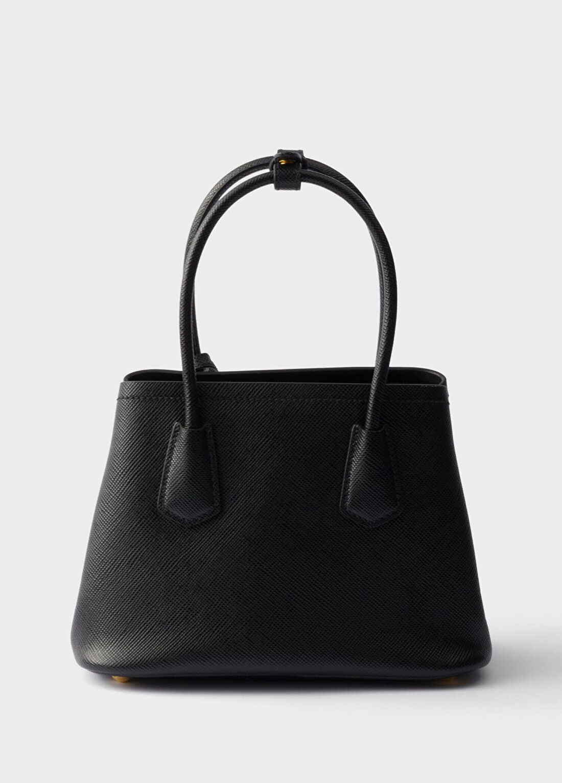 Prada Double Saffiano Siyah Deri Mini Kadın El Çantası görsel 3