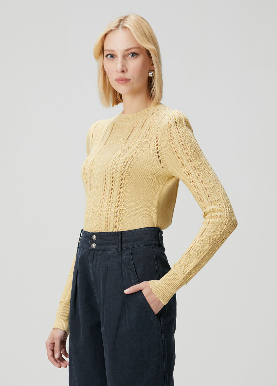 Marant Etoile Kalyn Sarı Triko görsel 3