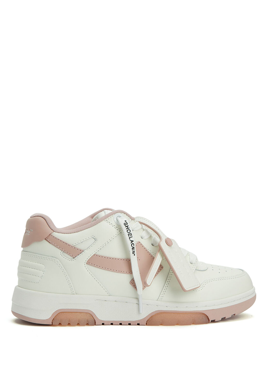 Off-White Out Of Office Pembe Beyaz Kadın Deri Sneaker