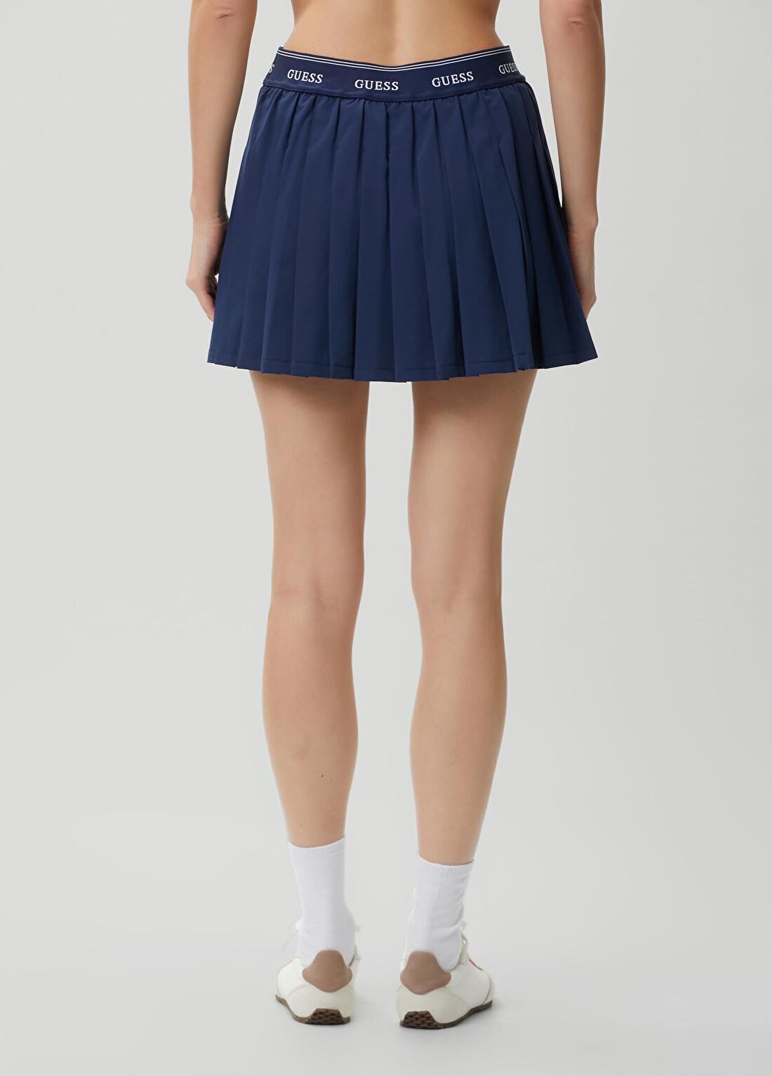 Guess Selene Koyu Mavi Pileli Mini Etek görsel 4