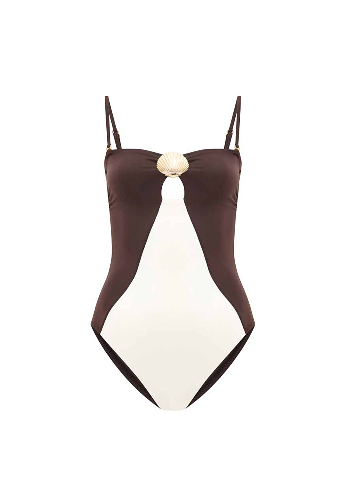 Bia Swimwear Ocealia Brunette Pencereli Straplez Kadın Mayo