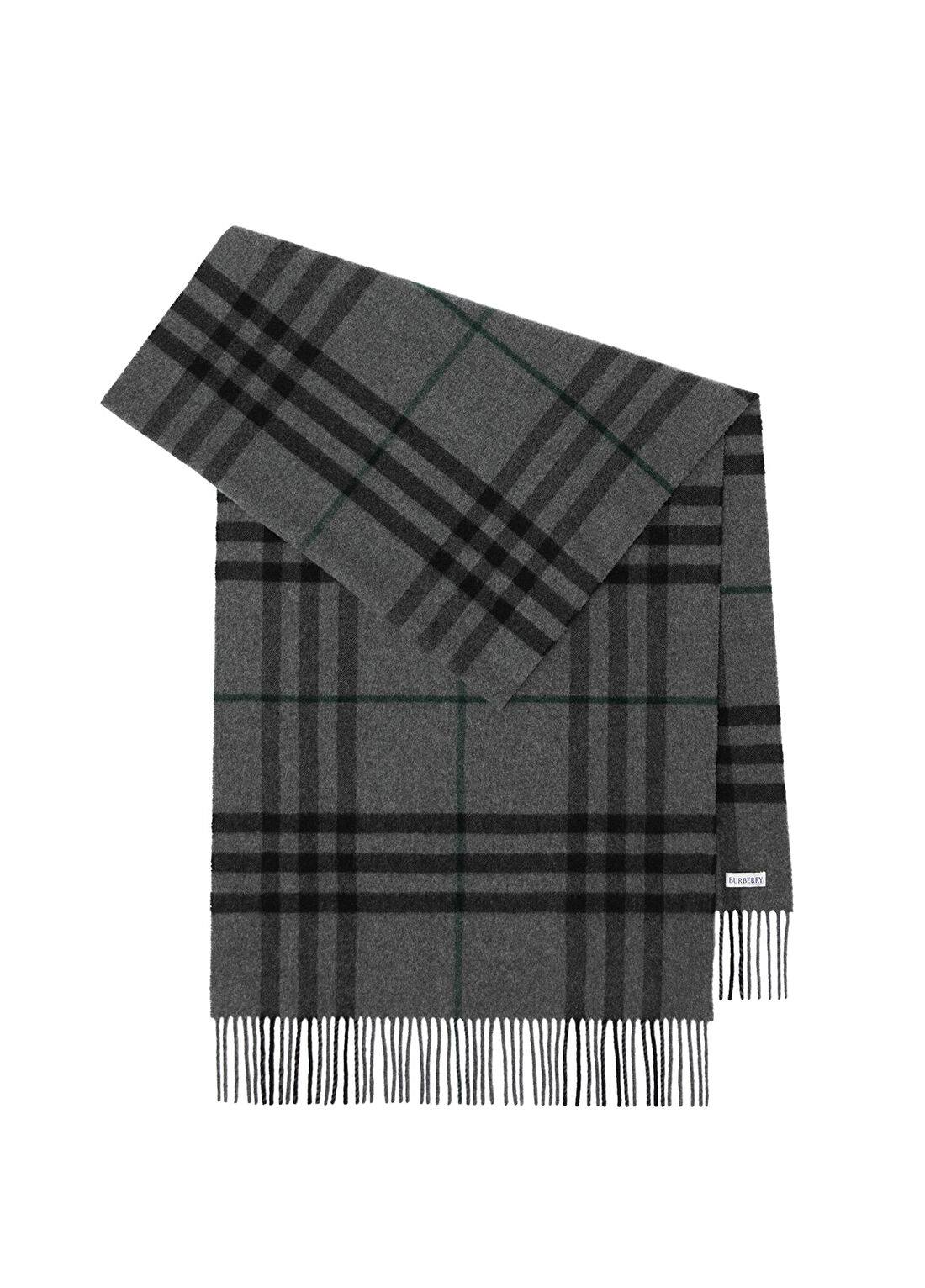 Burberry Washed Giant Gri Kaşmir Kadın Atkı