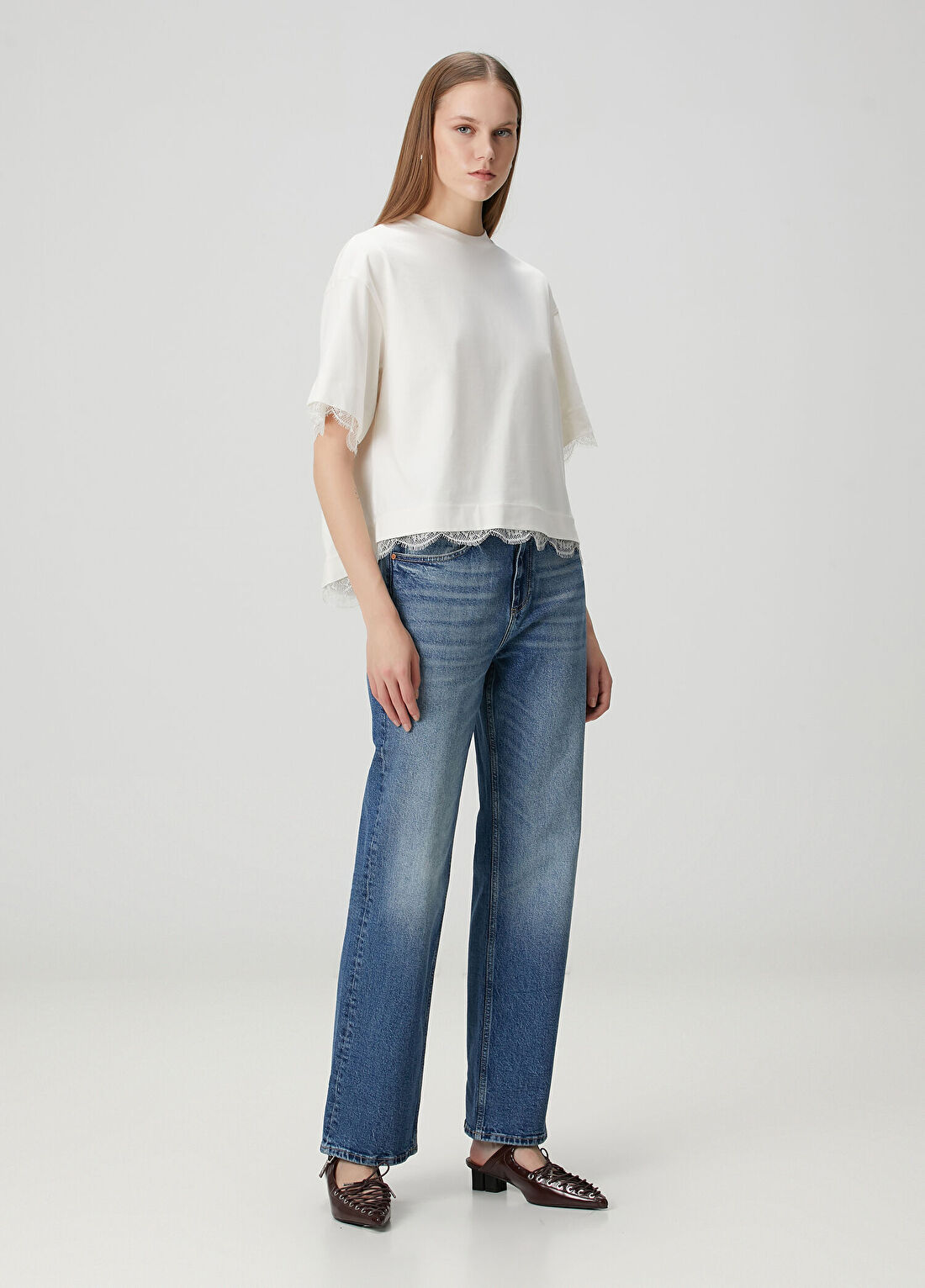 AllSaints Ida Straight Mavi Jean Pantolon