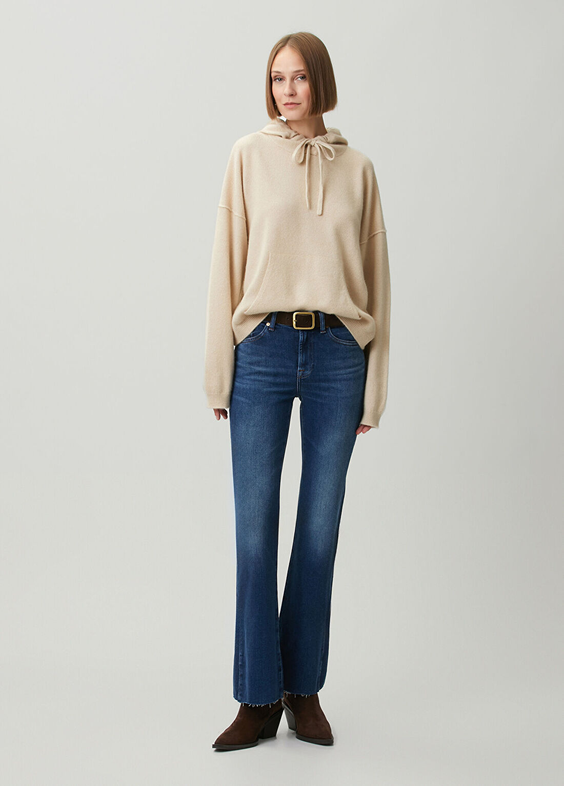 7 For All Mankind Lacivert Bootcut Jean Pantolon
