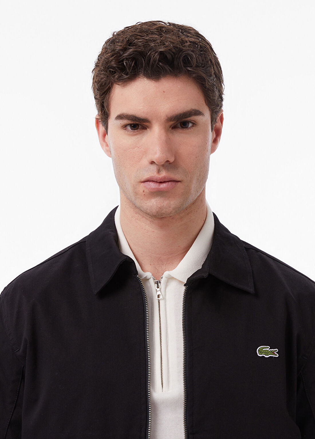 Lacoste Siyah Gömlek Yaka Erkek Ceket görsel 3