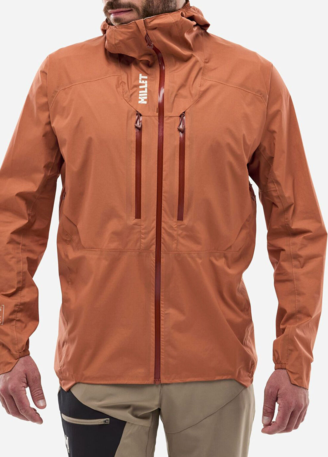 Millet Wanaka L 2.5 Turuncu Erkek Spor Ceket MIV10438 CRC.2DT görsel 3