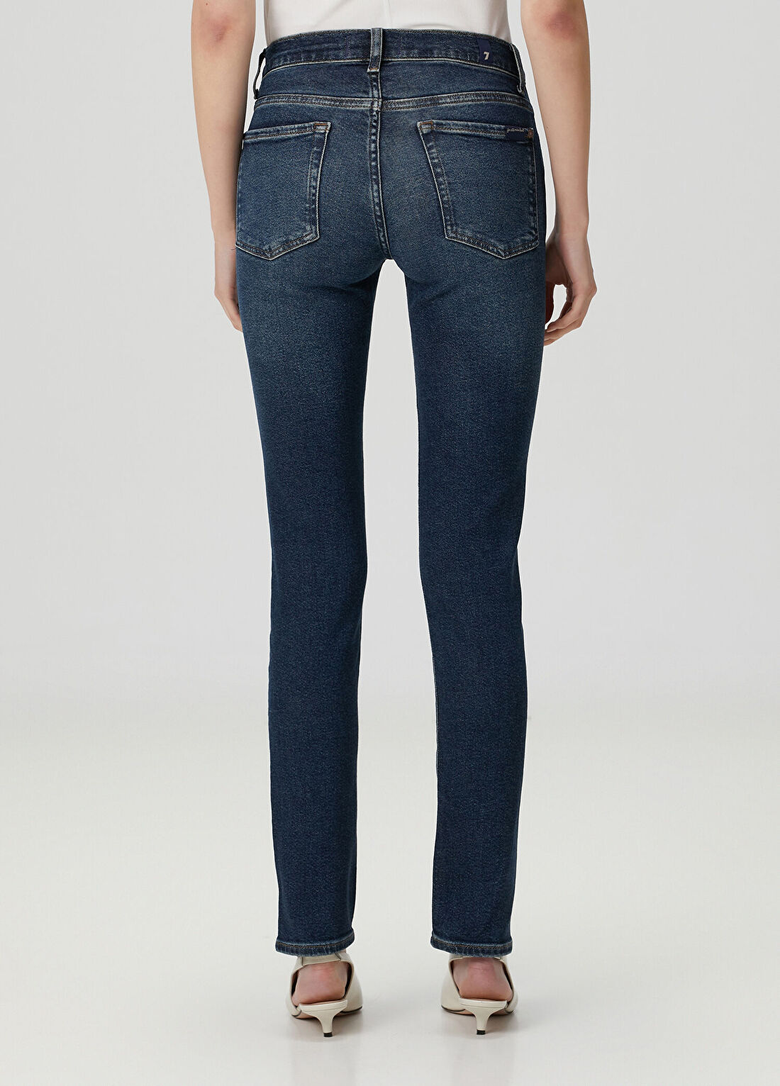 7 For All Mankind Koyu Mavi Jean Pantolon görsel 4
