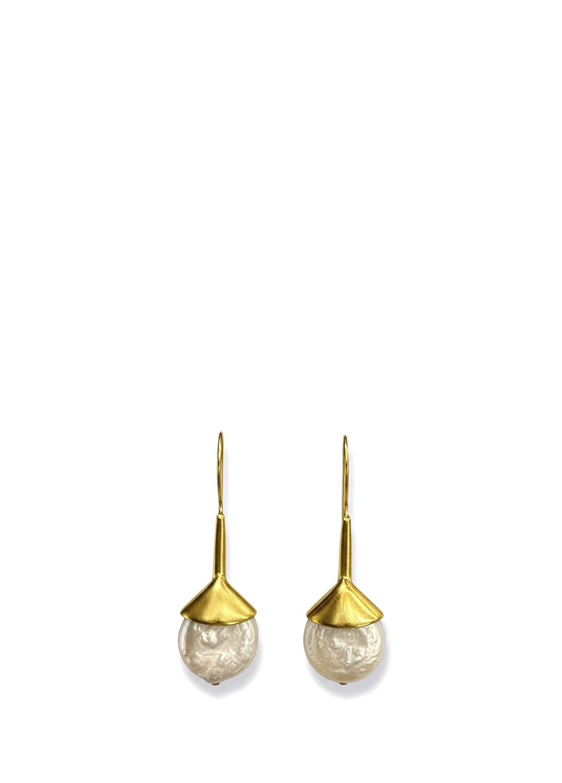 La Pluie Claudia Earrings 22 Ayar Altın Kaplama İnci Kadın Küpe