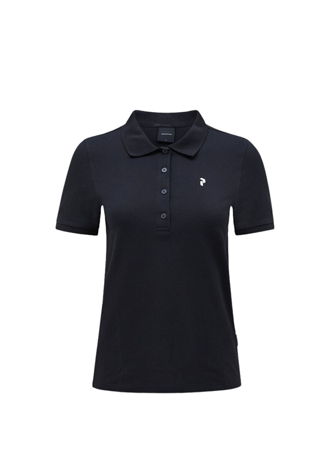 Peak Performance Classic Cotton Siyah Polo Yaka Kısa Kollu Kadın T-Shirt