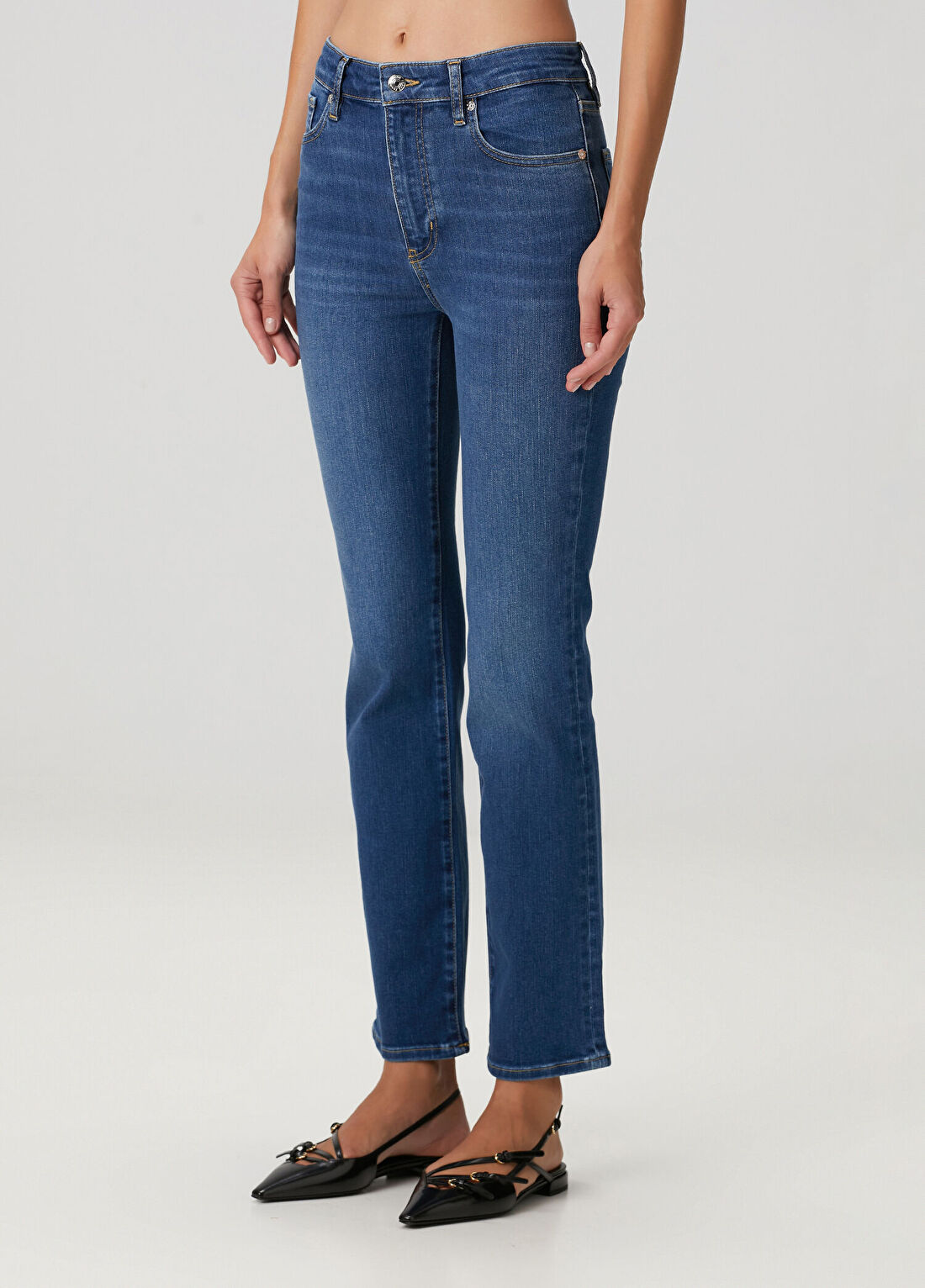 Frame Denim The Pencil Mavi Jean Pantolon görsel 3