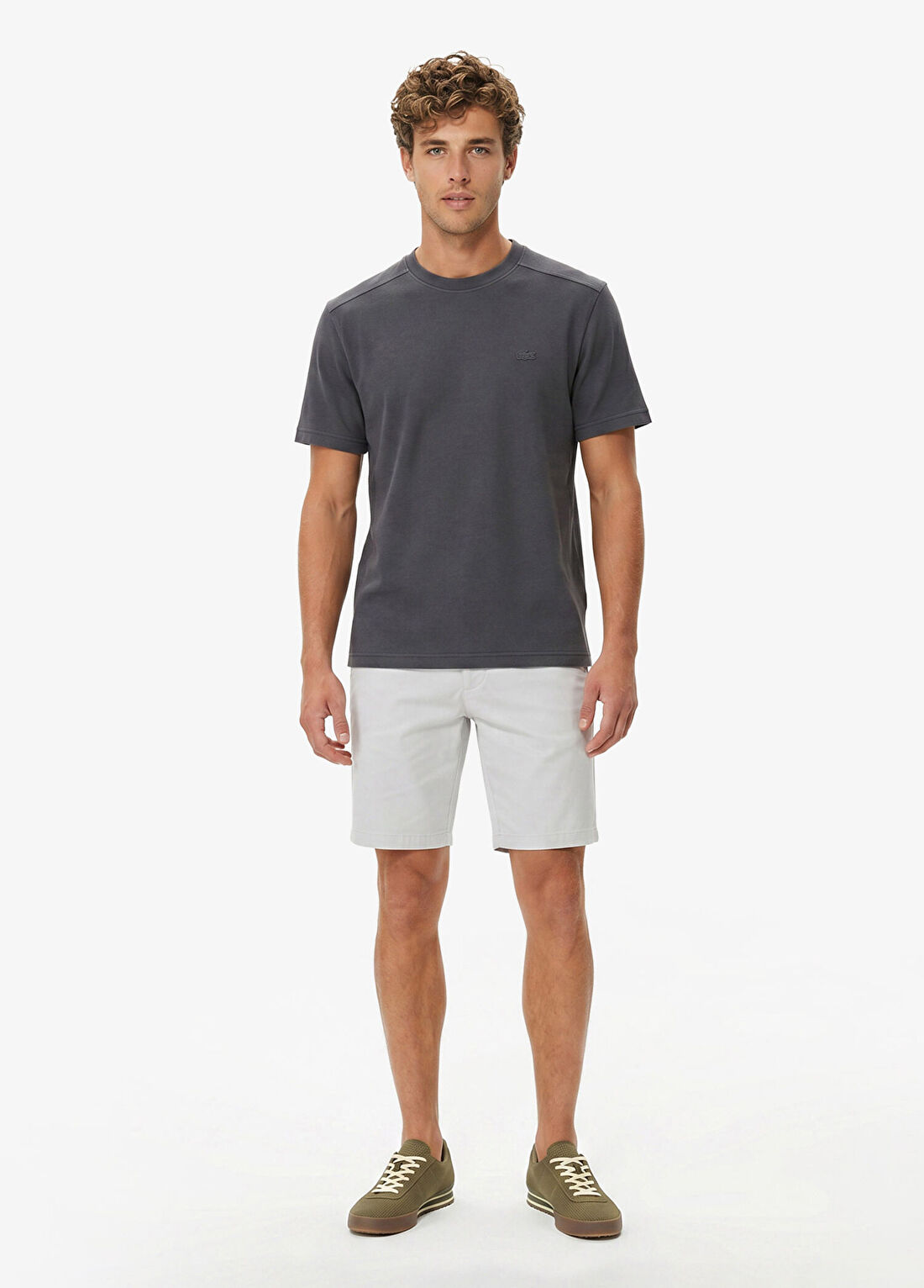 Lacoste Gri Slim Fit Erkek Bermuda Şort