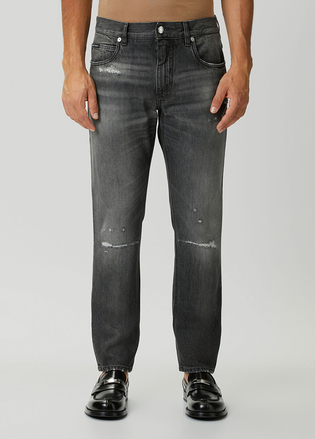 Dolce&Gabbana Regular Fit Gri Jean Pantolon görsel 2
