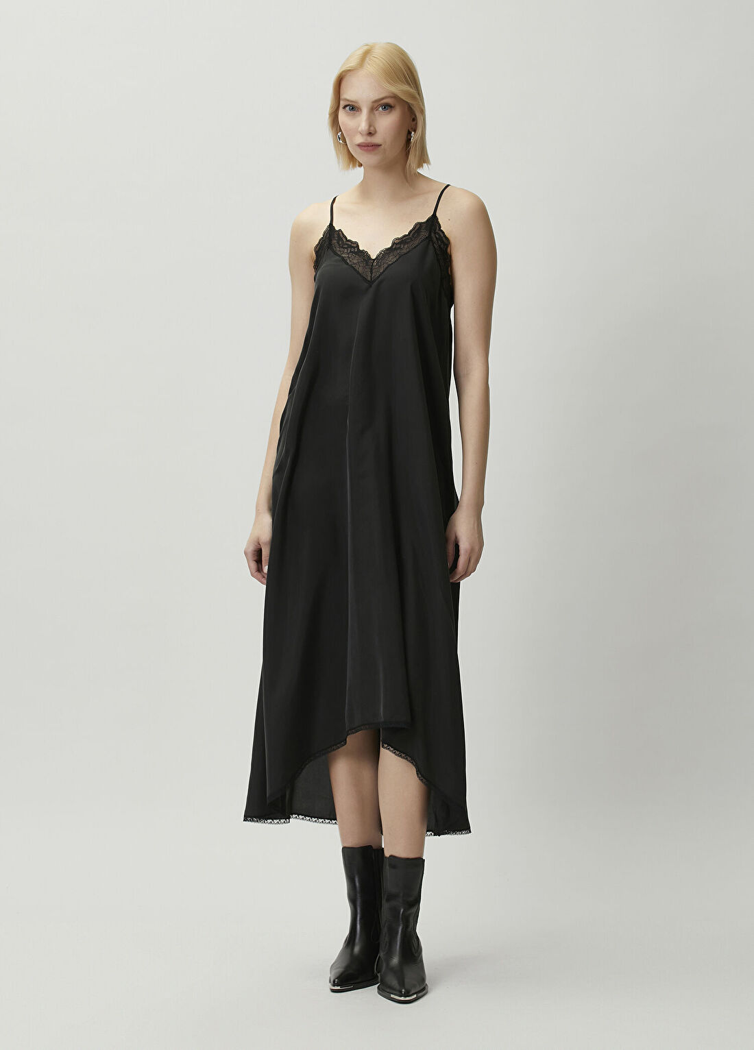 Zadig&Voltaire Risty Siyah Midi İpek Elbise