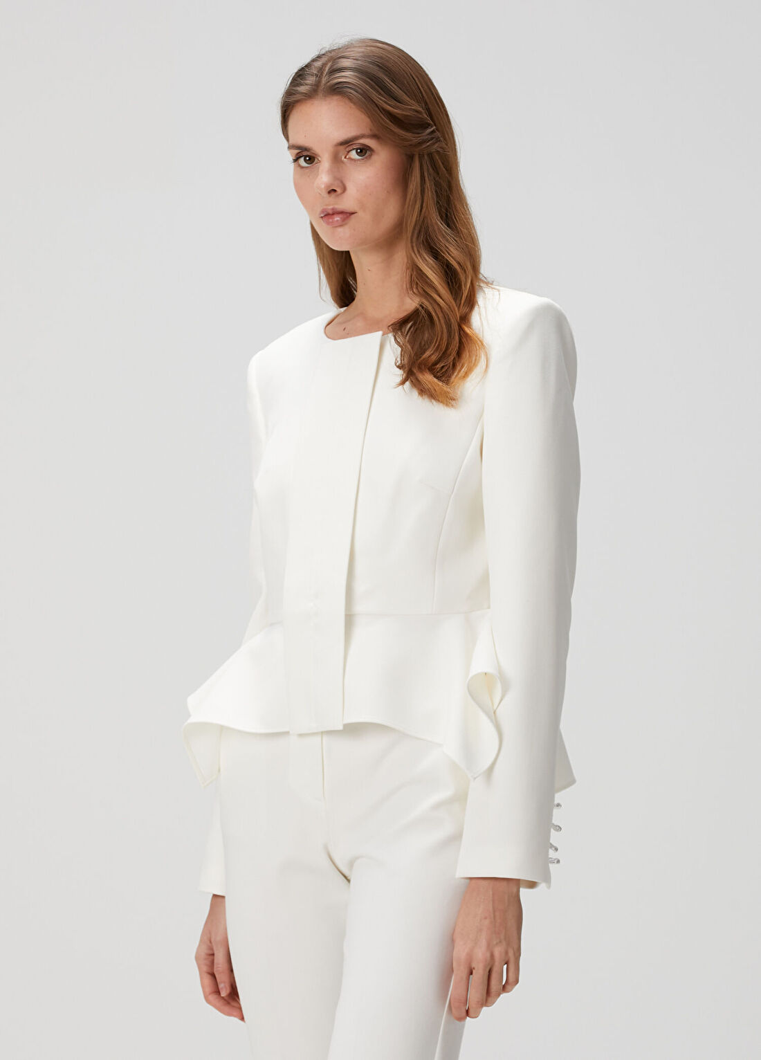 Roland Mouret Beyaz Abiye Ceket