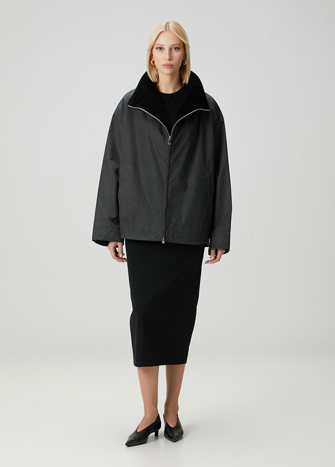 Toteme Siyah Oversize Ceket görsel 2
