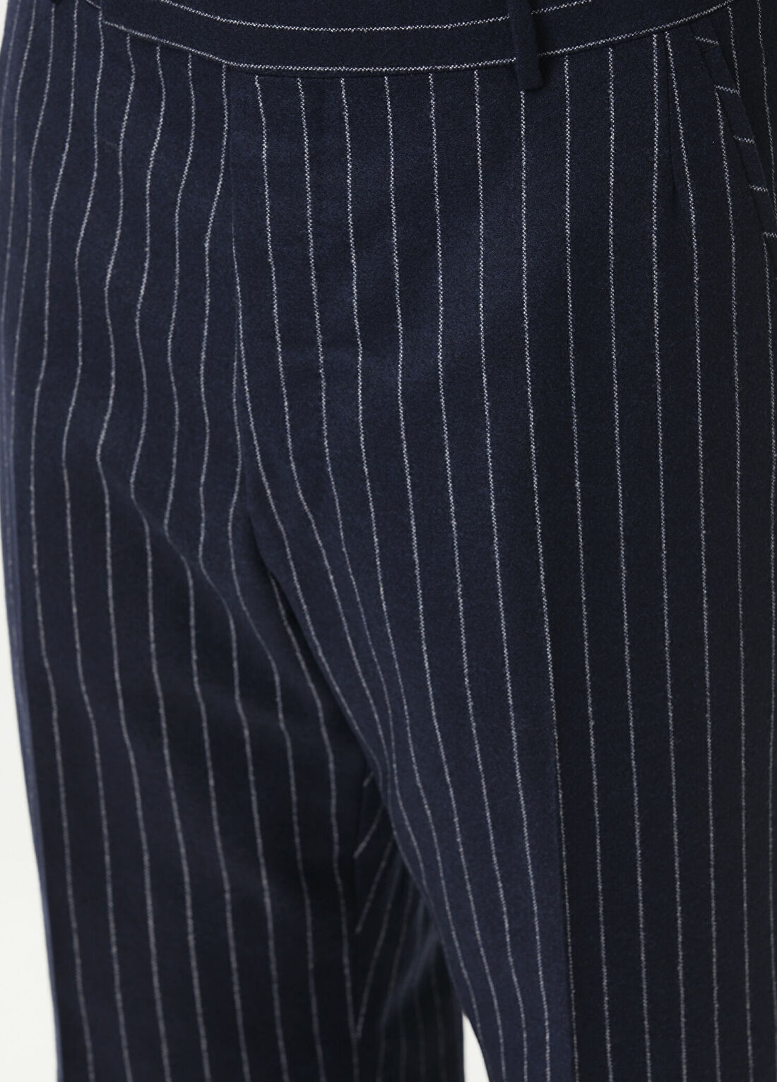 Thom Browne Lacivert Çizgi Desenli Yün Pantolon görsel 4