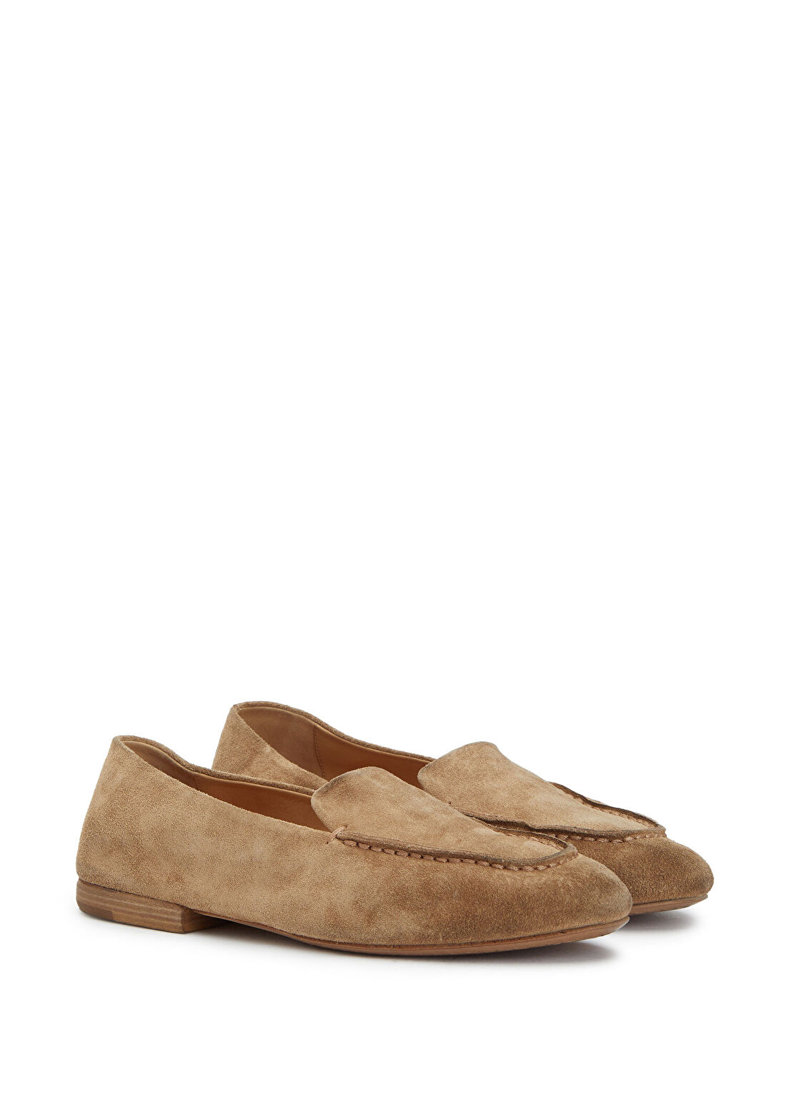 Marsell Taba Kadın Süet Loafer görsel 2