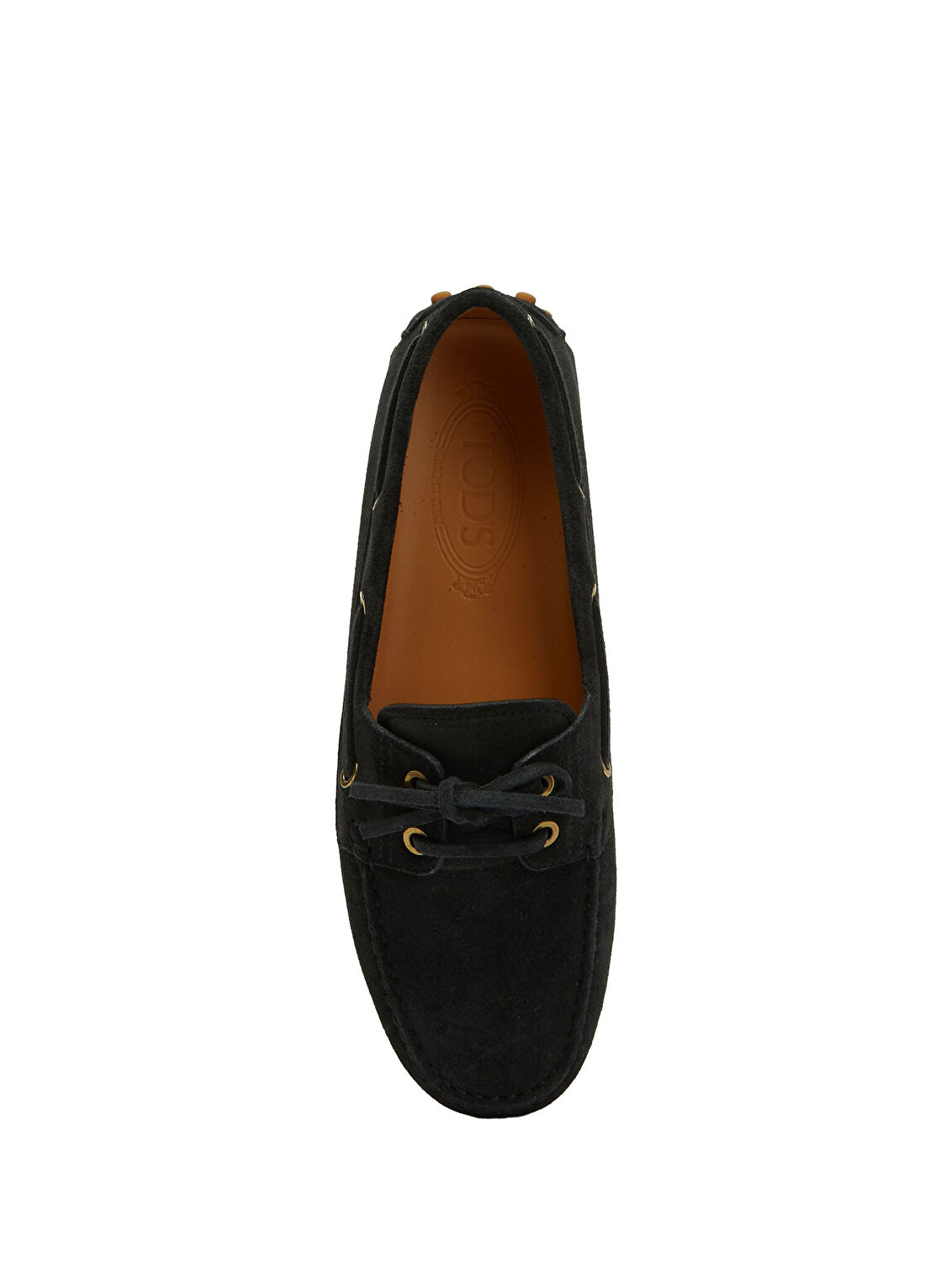 Tod's Gommino Lacivert Kadın Süet Loafer görsel 4