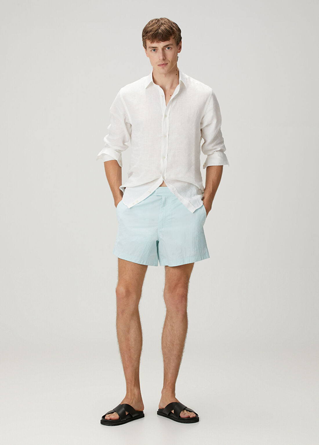 Zegna Underwear Açık Mavi Mayo