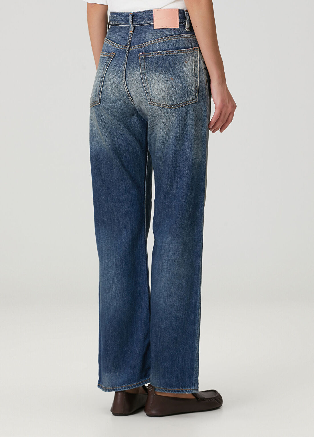 Acne Studios Regular Fit Mavi Jean Pantolon görsel 4