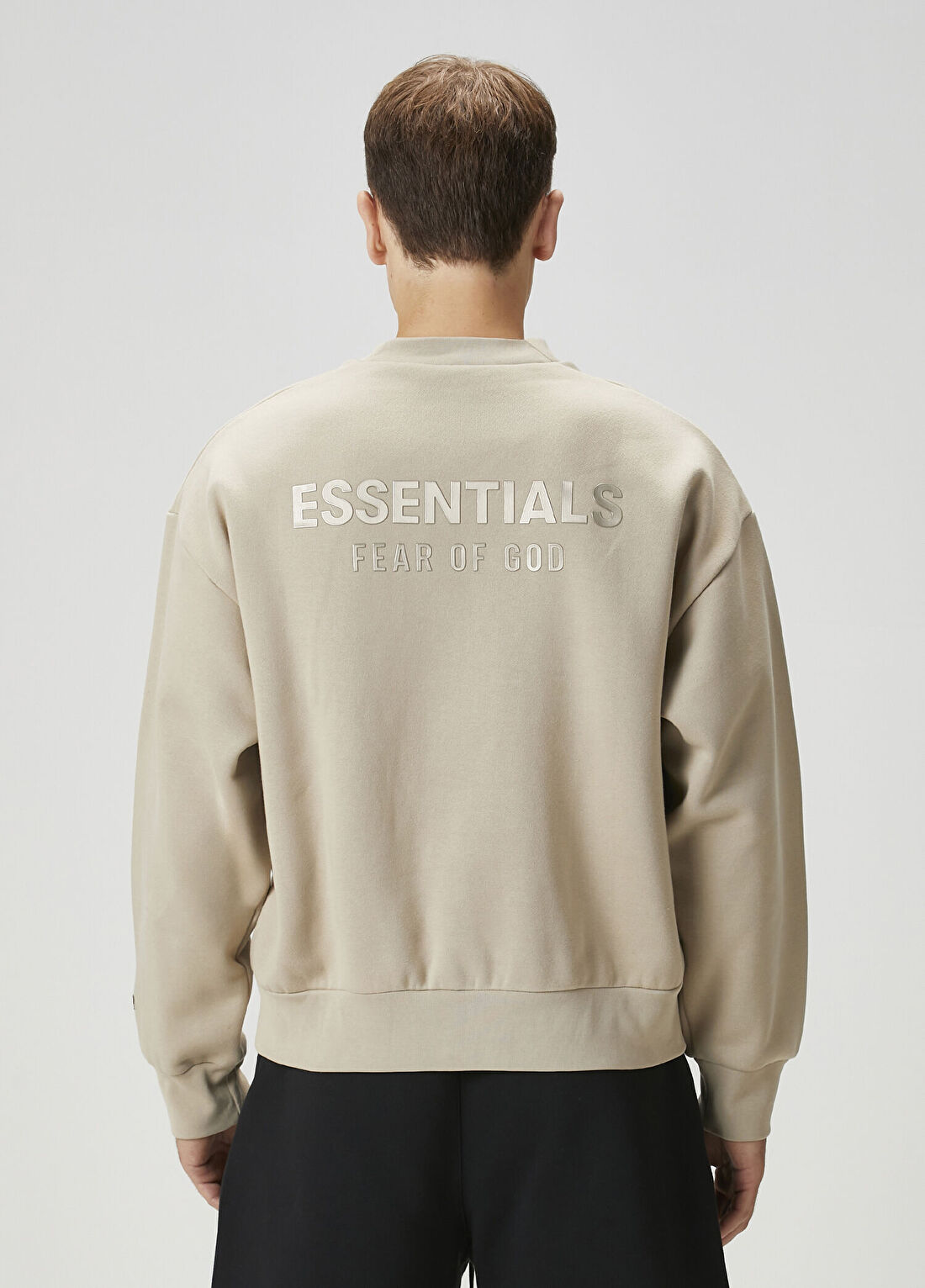 Fear Of God Essentials Classic Kahverengi Fleece Sweatshirt görsel 4