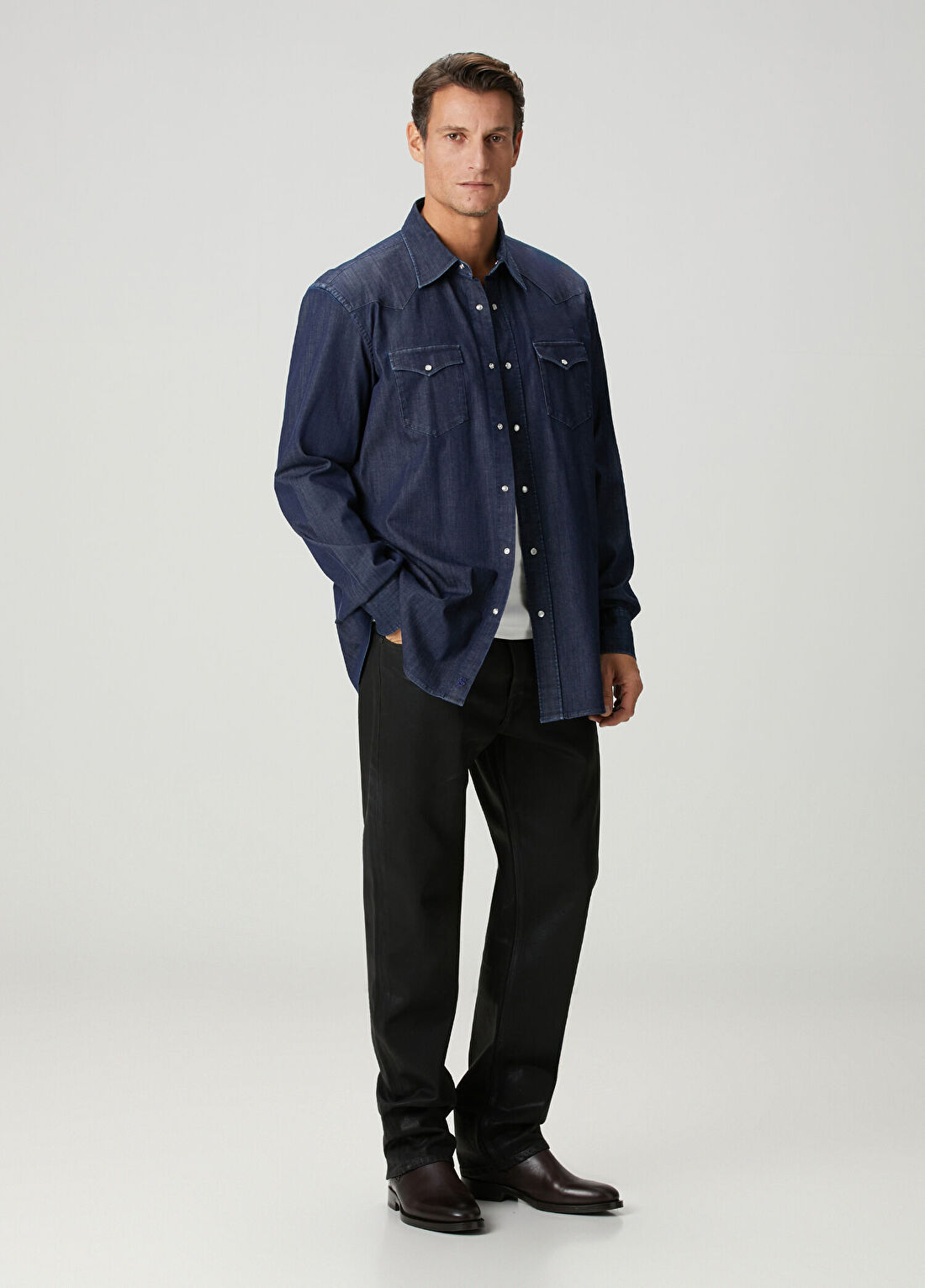 7 For All Mankind Modern Straight Siyah Jean Pantolon