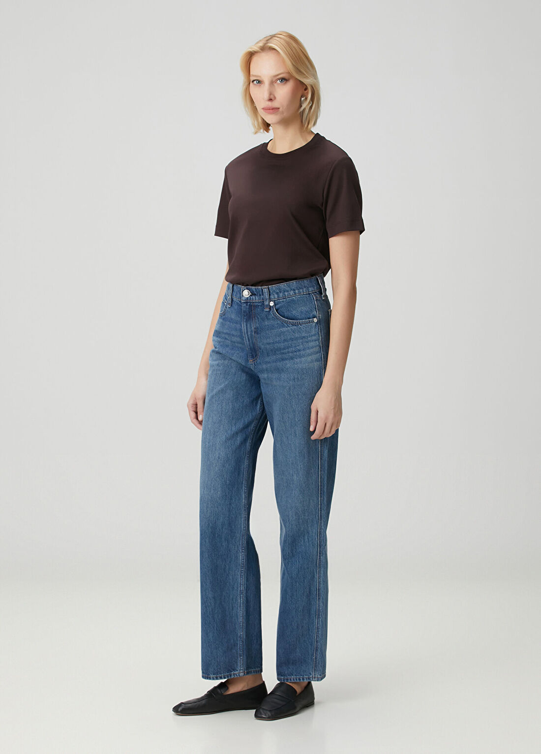 Rag&Bone Shea Relaxed Straight Mavi Jean Pantolon