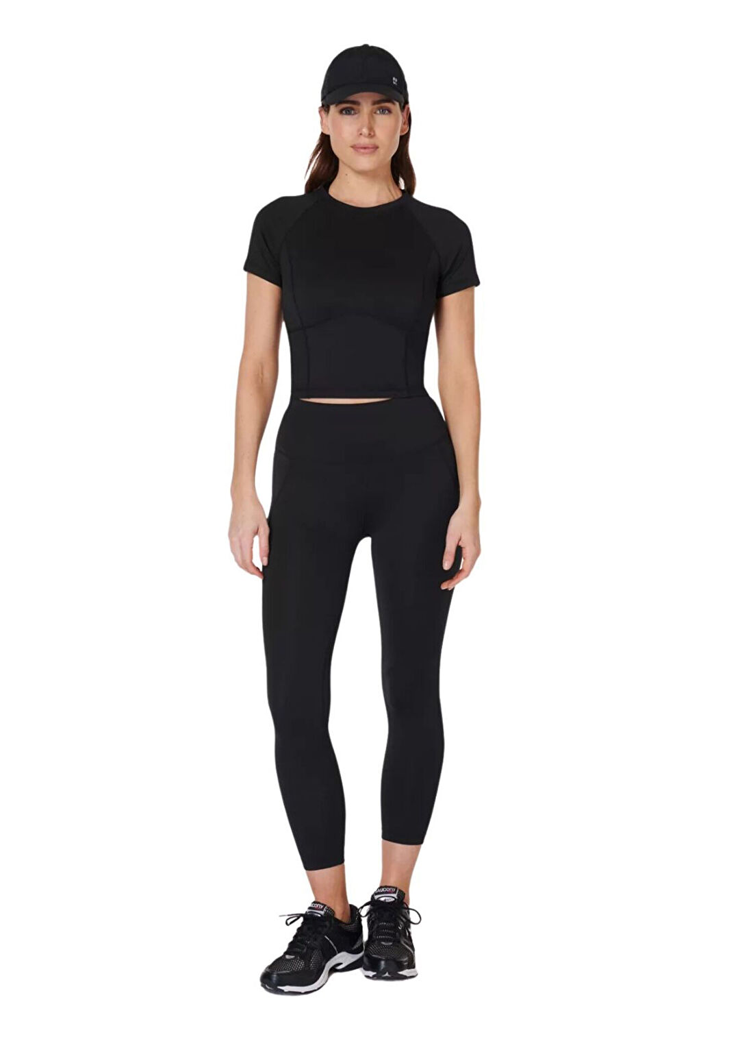 Sweaty Betty All Day Siyah Kısa Kollu Kadın T-Shirt görsel 3
