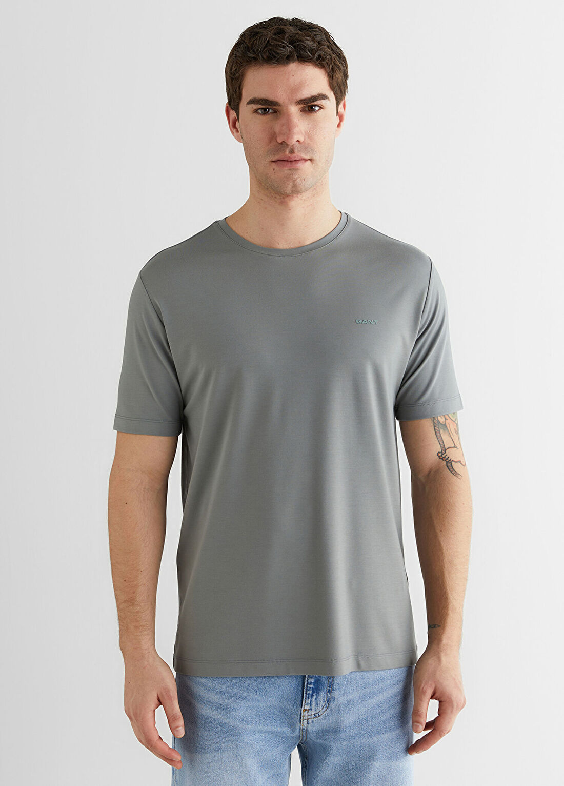 Gant Gri Baskılı Regular Fit Kısa Kollu Erkek T-Shirt