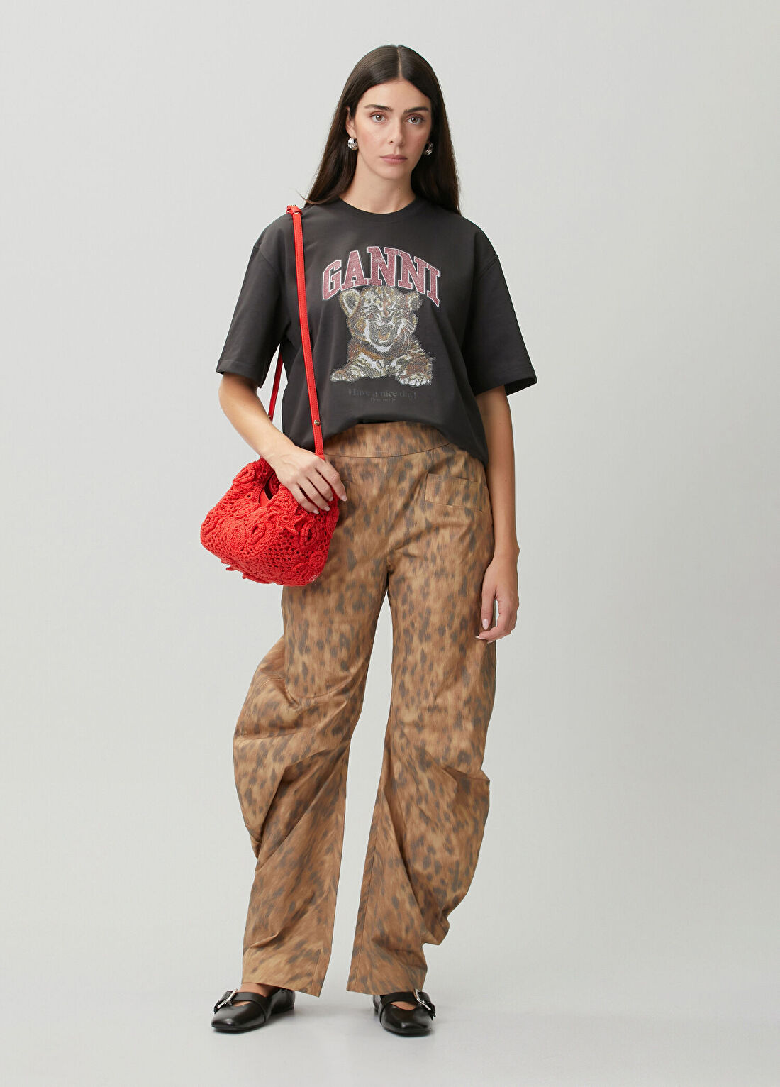 Ganni Leopar Desenli Pantolon