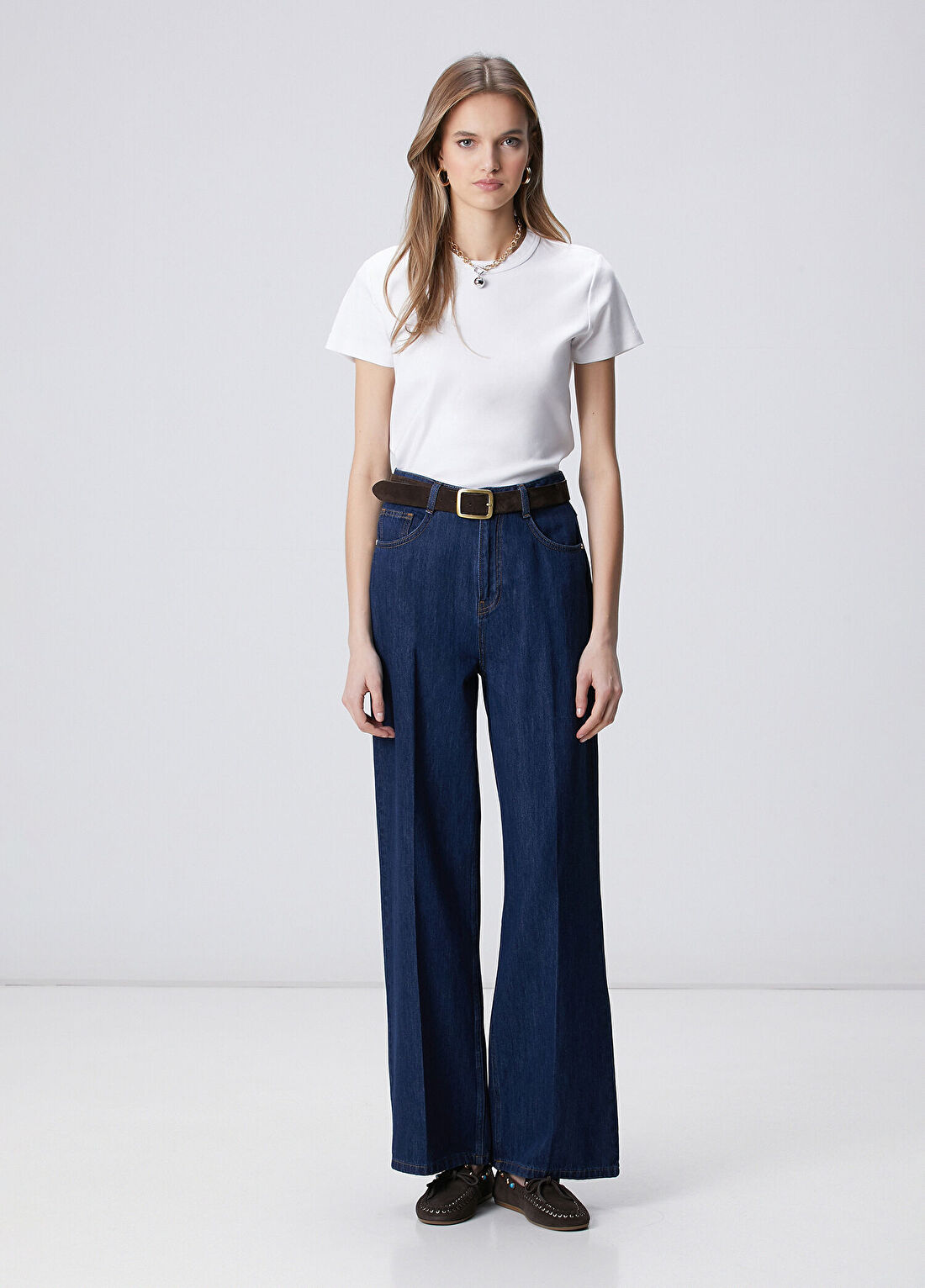Network Kırık Beyaz Basic T-shirt görsel 3