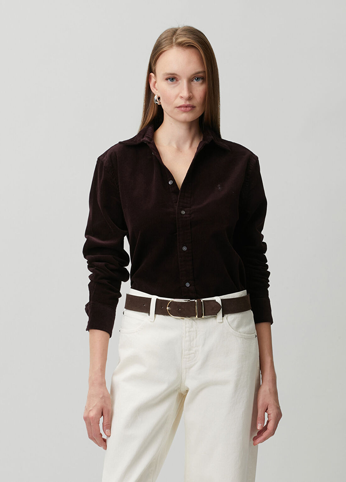 Polo Ralph Lauren Bordo Kadife Gömlek