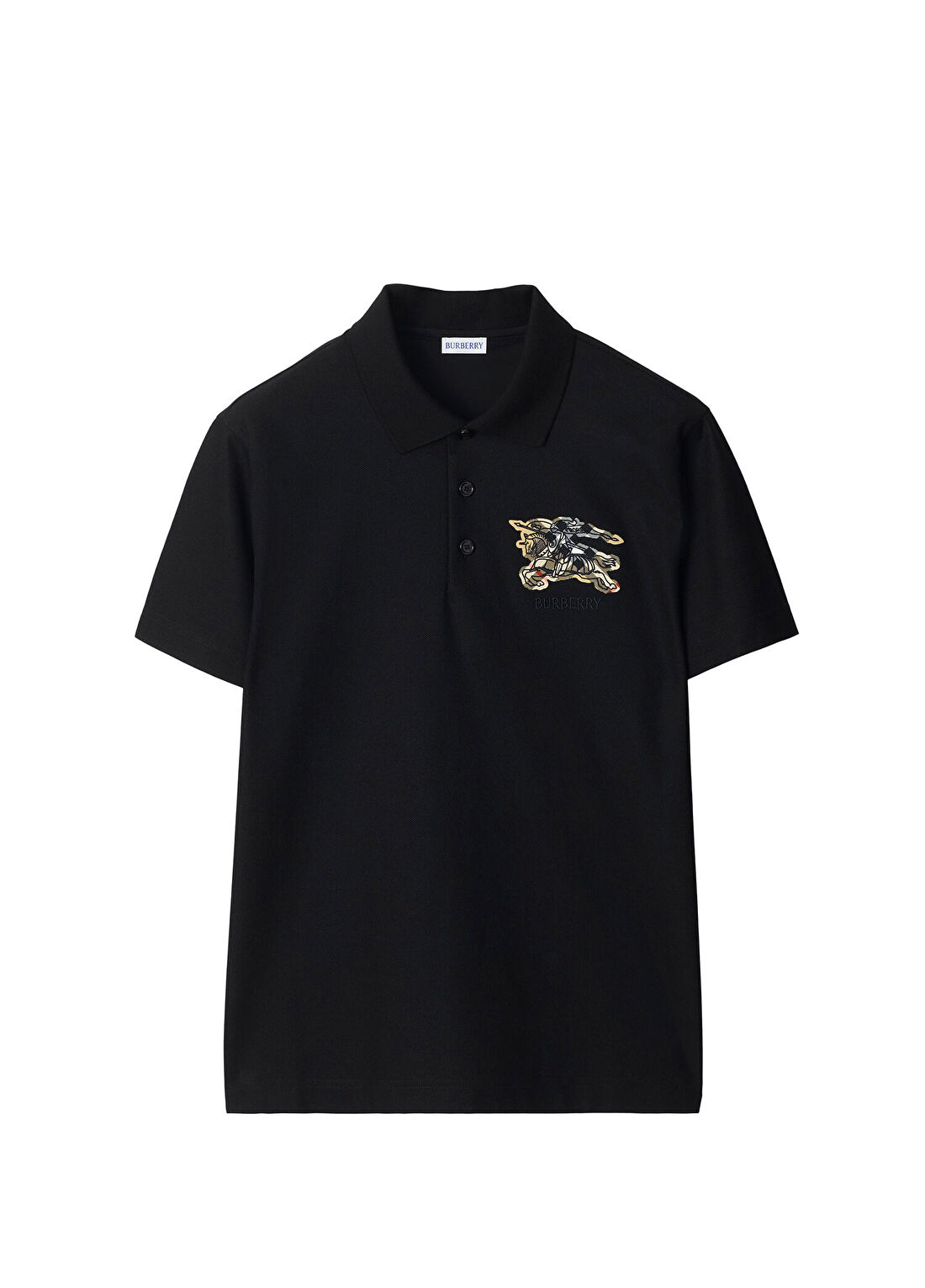 Burberry Evan Siyah Polo Yaka Kısa Kollu Erkek T-Shirt