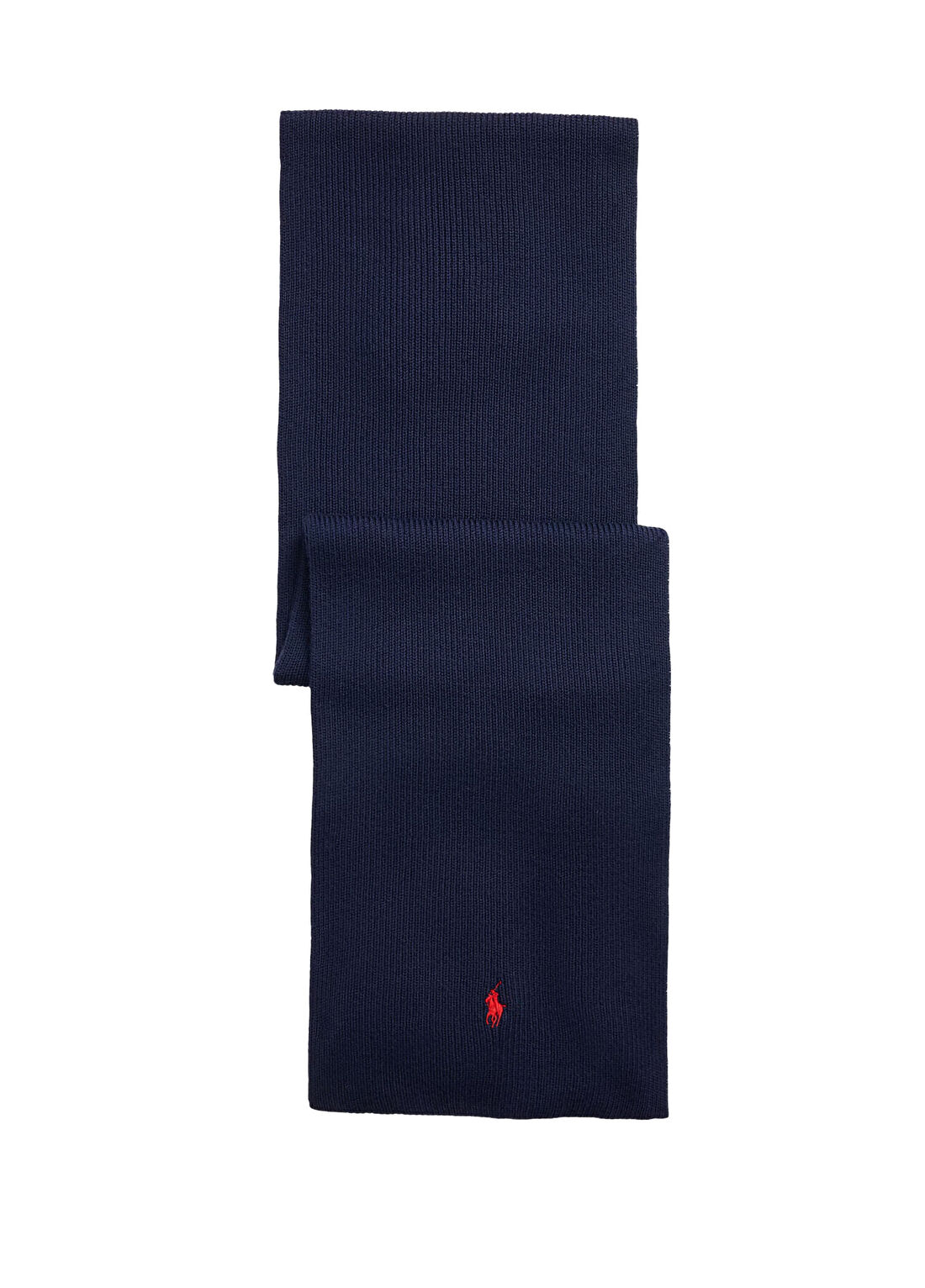 Polo Ralph Lauren Lacivert Logo Nakışlı Erkek Yün Atkı