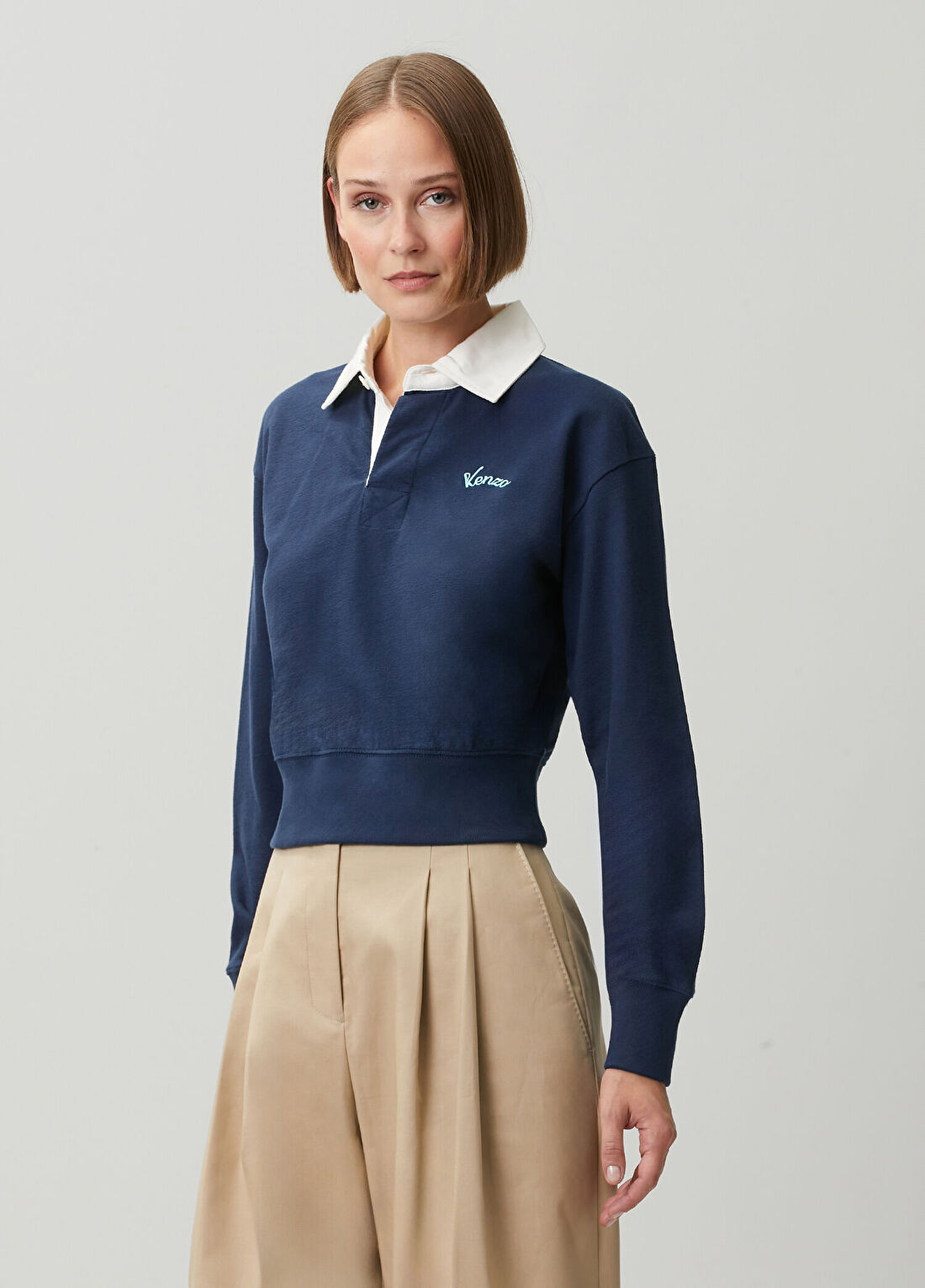 Kenzo Lacivert Polo Sweatshirt görsel 3