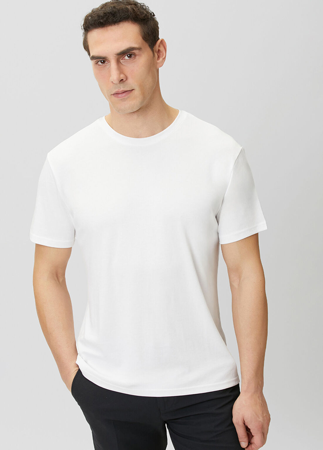 Network Beyaz Basic Pike T-shirt
