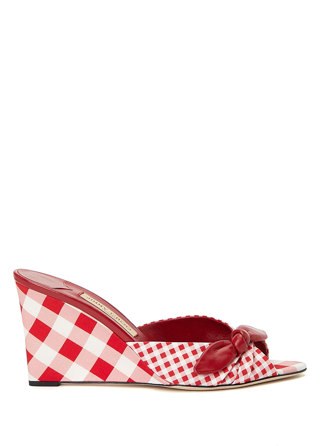 Jimmy Choo Livi Kırmızı Beyaz Kadın Terlik