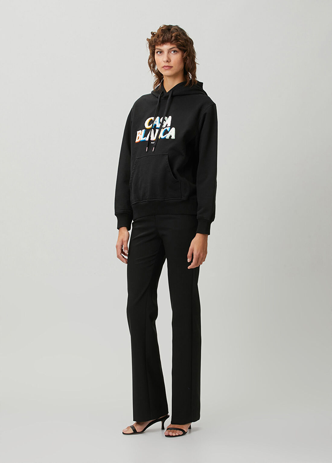 Casablanca Siyah Kapüşonlu Sweatshirt görsel 2