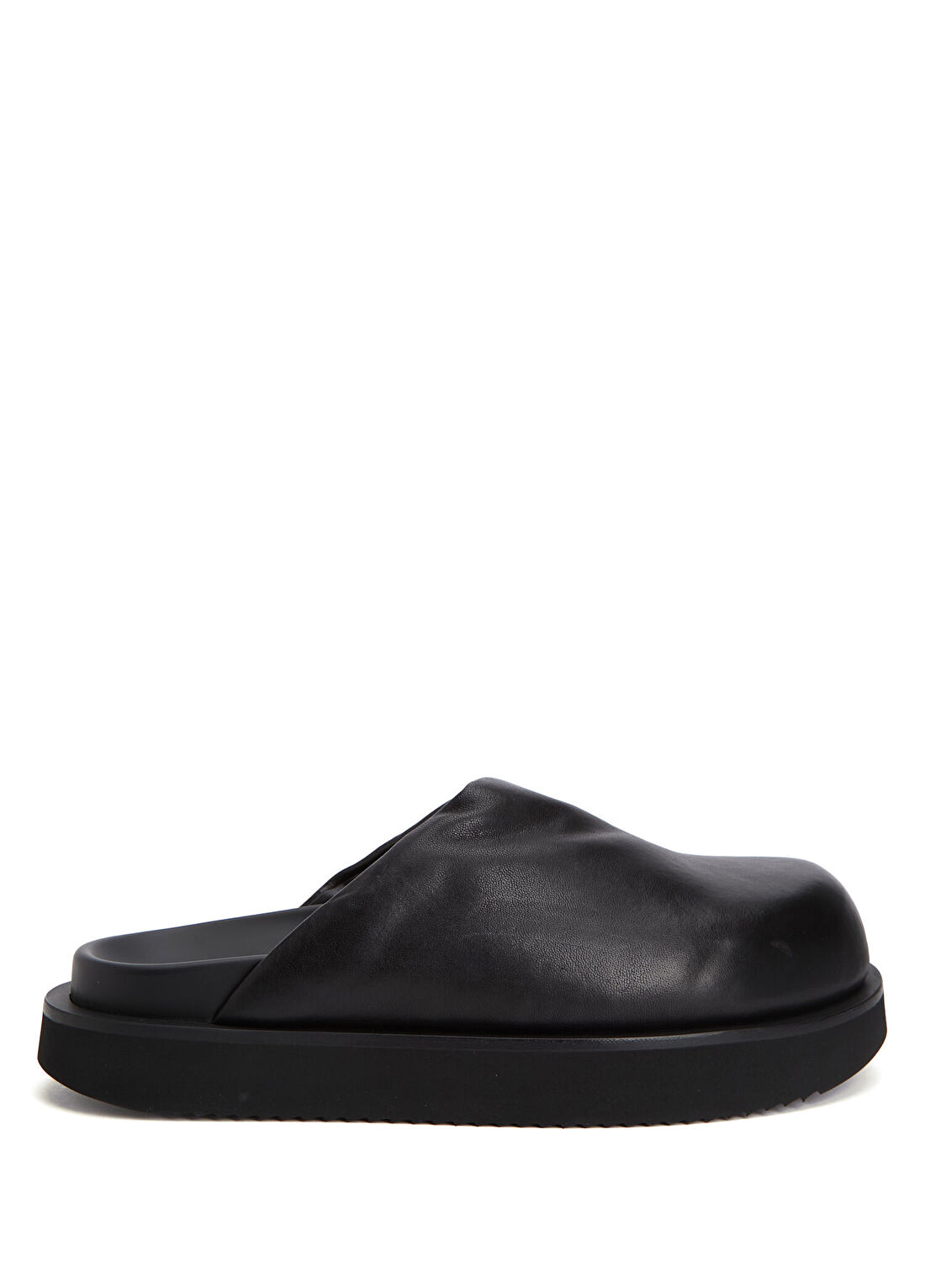 Rick Owens Siyah Erkek Deri Terlik