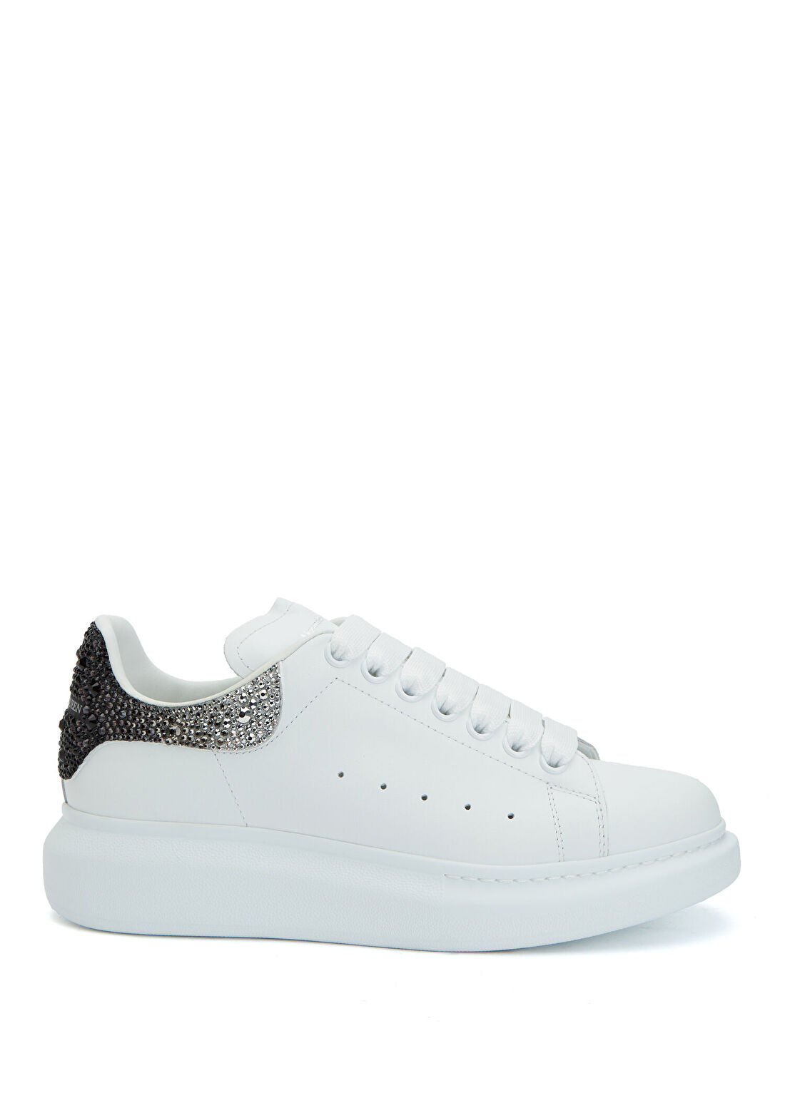 McQueen Oversized Siyah Beyaz Kadın Deri Sneaker