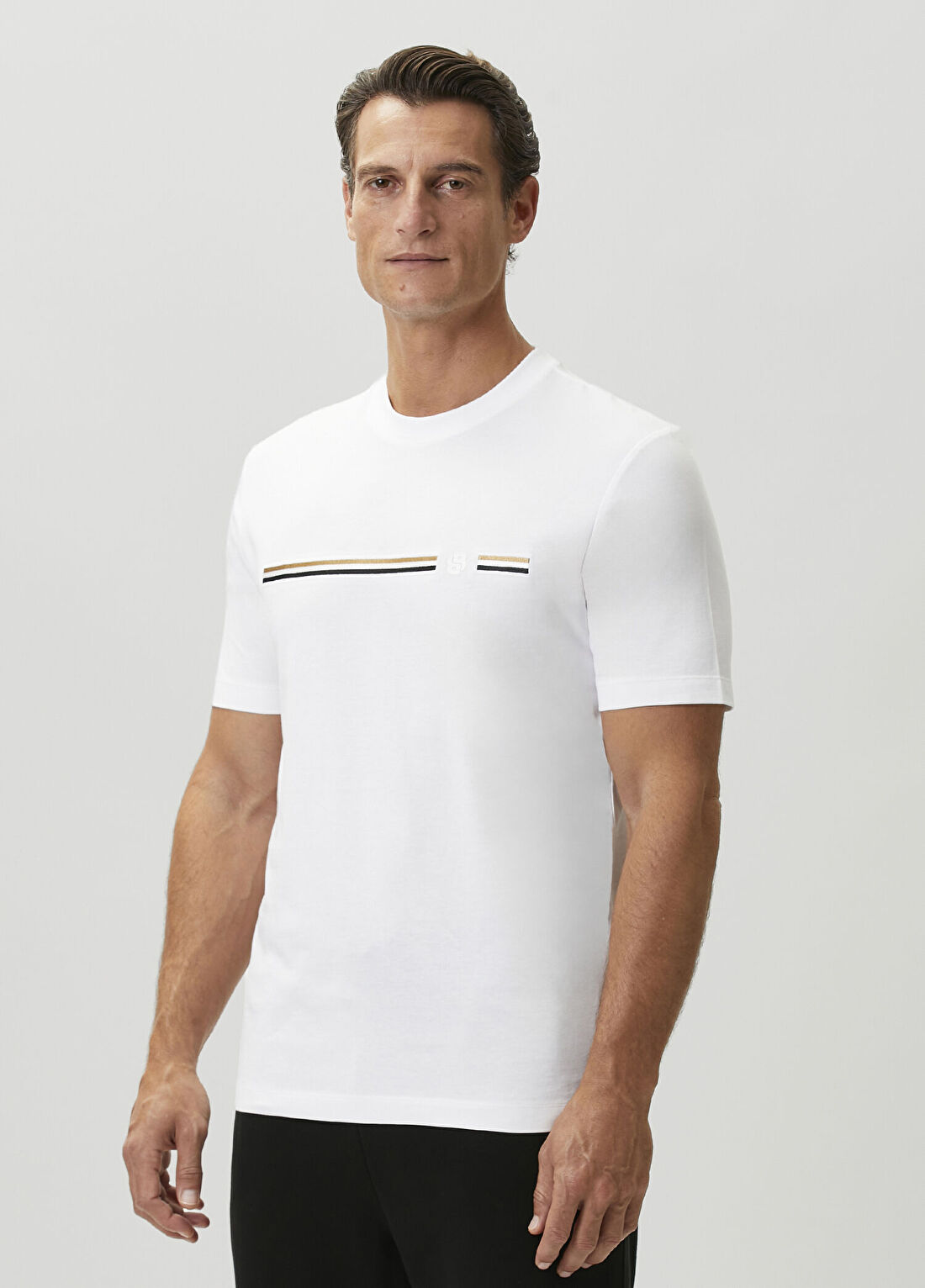 Boss Regular Fit Beyaz T-shirt görsel 3
