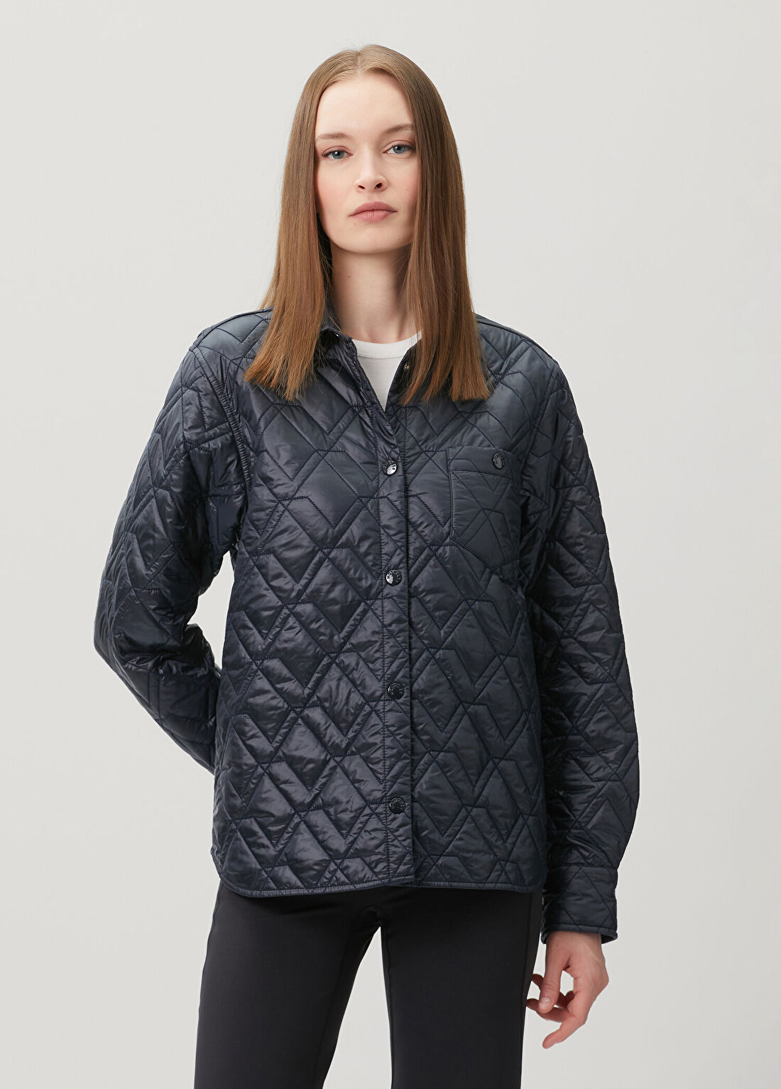 Moncler Lacivert Kapitone Mont