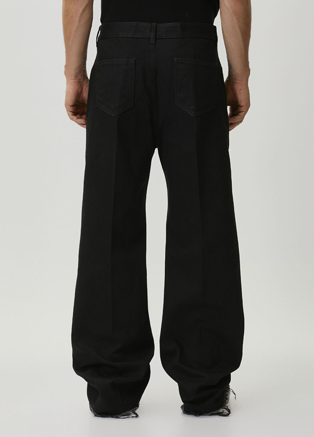 Rick Owens Siyah Jean Pantolon görsel 3
