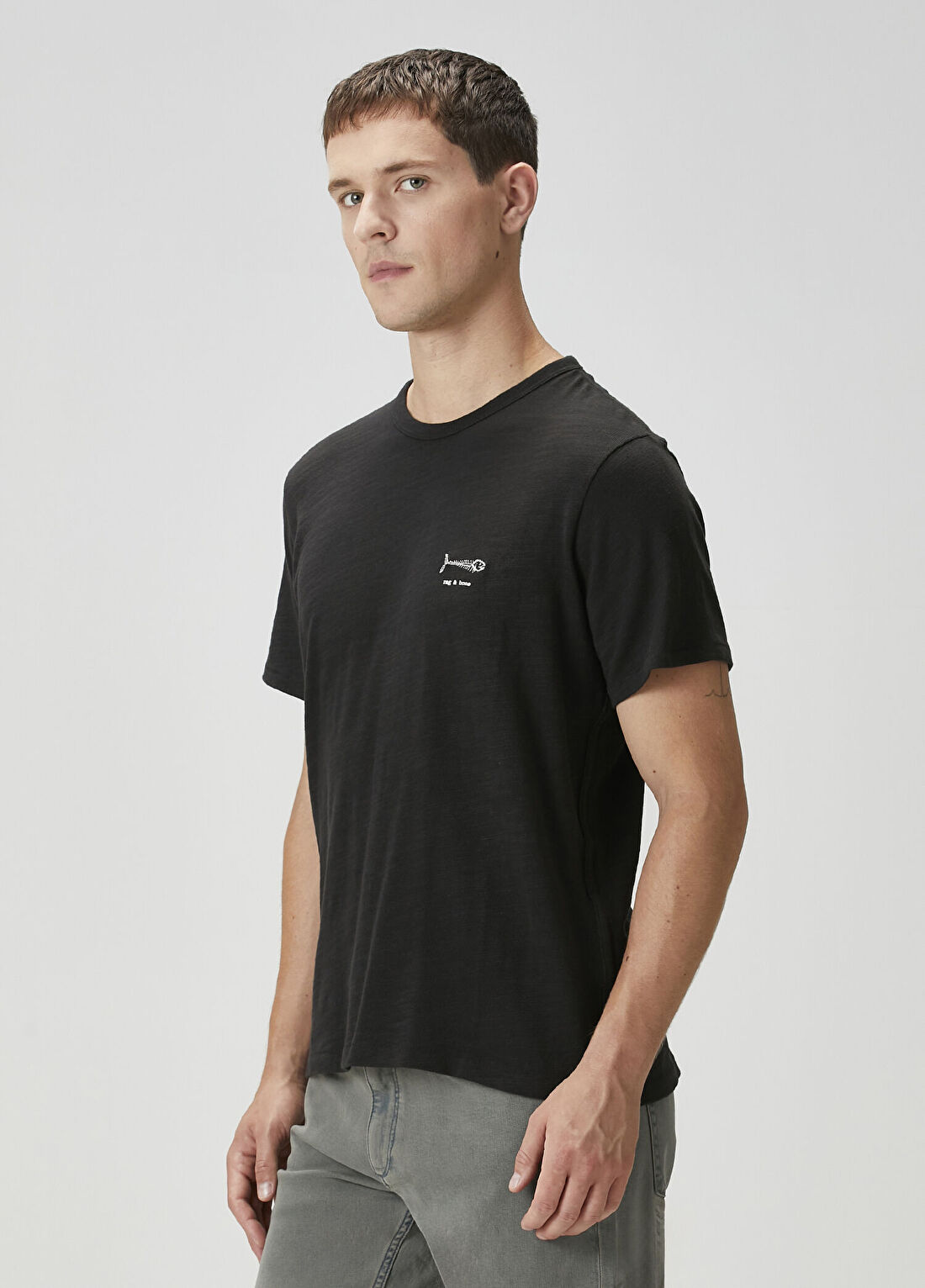 Rag&Bone Siyah Logo Baskılı T-shirt görsel 3