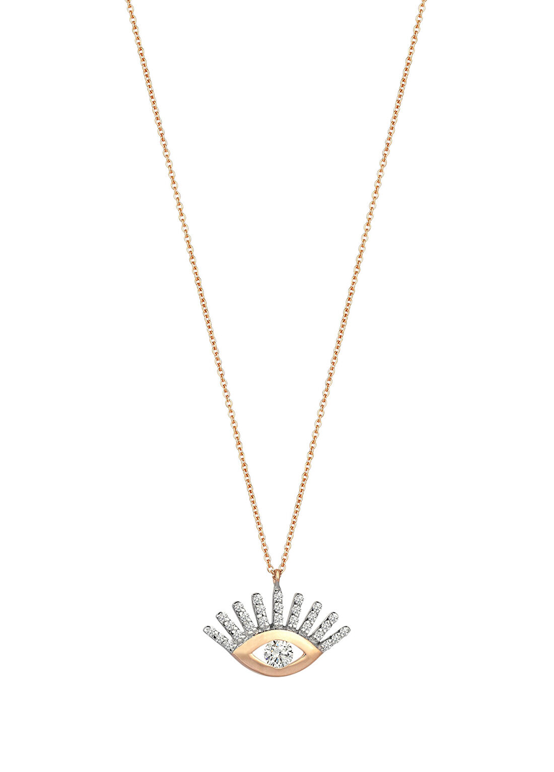 Kısmet by Milka Shimmery Evil Eye Maxi Kadın Altın Kolye